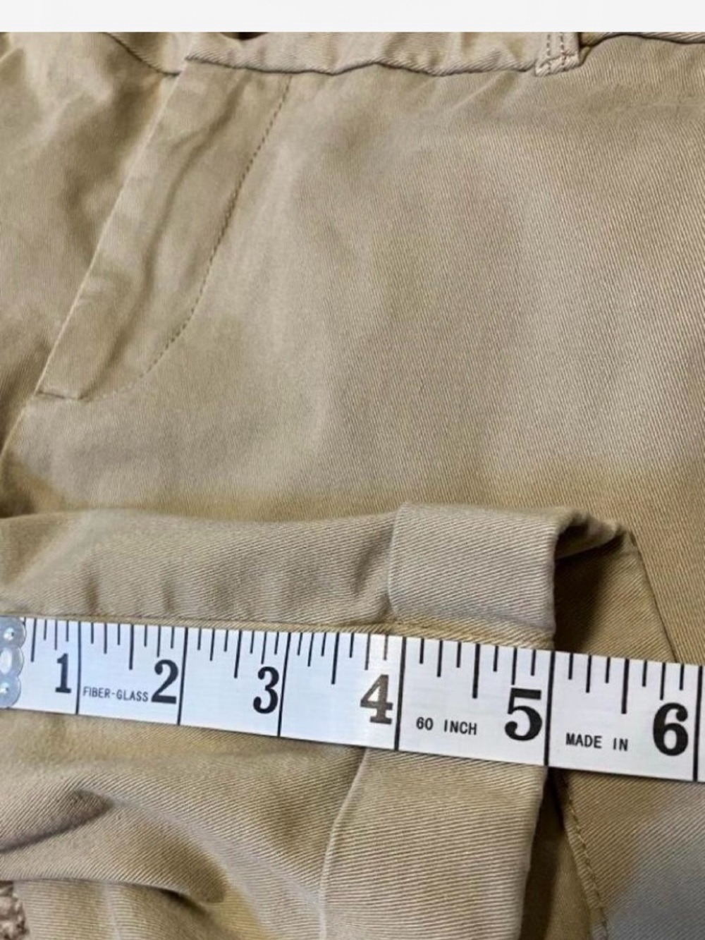 Banana Republic Beige Roll-Cuff Chino Shorts Women’s Size 4 - Picture 5 of 7